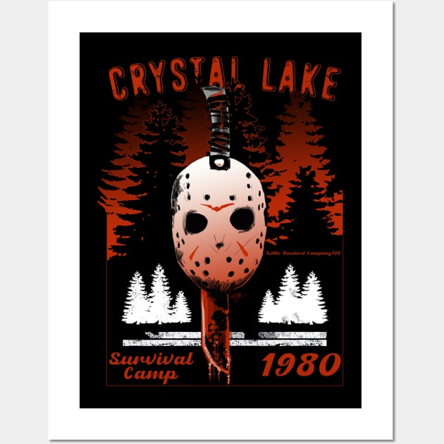 CRYSTAL LAKE SURVIVAL CAMP Wall Art by LittleBastard